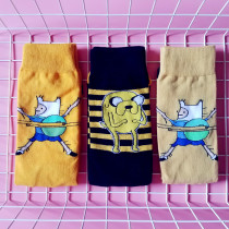 Original single cartoon cotton Adventure live treasure men and women socks Adventure Time tube neutral socks