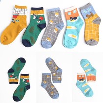 Taka Feng illustration pattern Korea home home series Cat dog socks