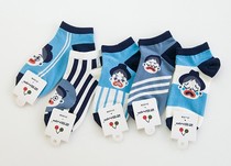 Socks control Korea spring and summer new cartoon short socks tide men expression cotton ladies boat Socks