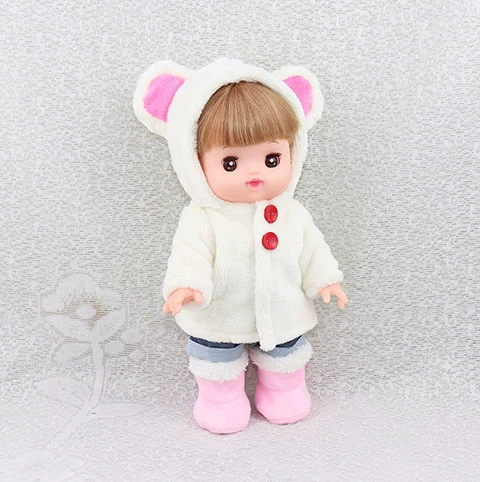 Milu búp bê phụ kiện quần áo Xiaomei Le cho mùa đông sang trọng áo hình gấu mô hình áo khoác đầy đủ 56 búp be elsa