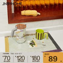JNBYHOME Jiangnan cloth clothing autumn placemats cotton insulation coasters bowl mats pleated Western food table mats non-slip household
