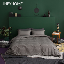 JNBYHOME Jiangnan commoner three or four sets of spring and summer pure cotton retro printed plush quilt cover bedding