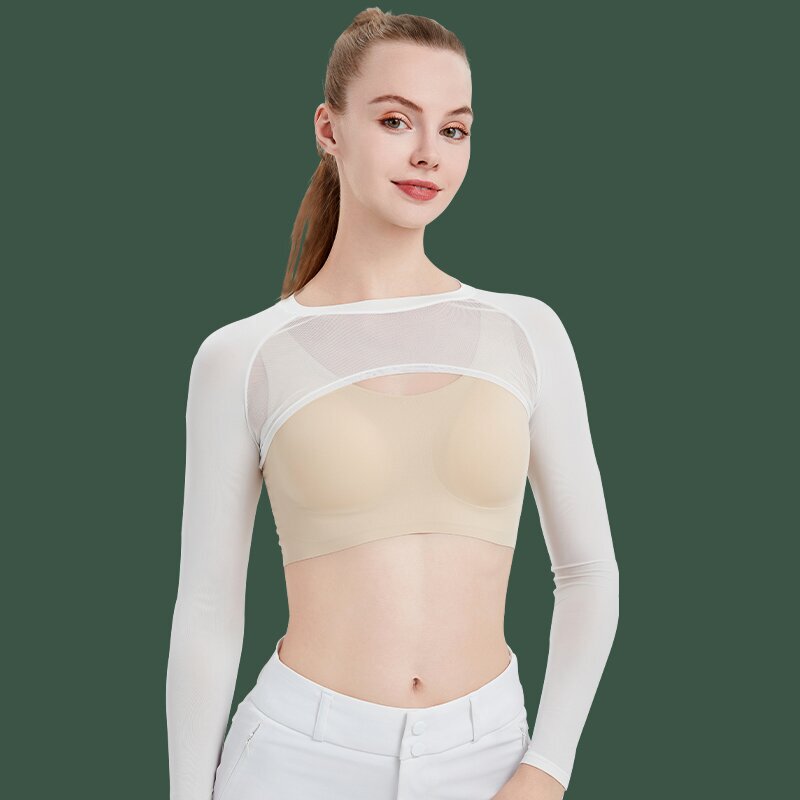 Mg Golf Sun Protection Base Layer for Women, Breathable, Uv-Resistant, Raglan Sleeves, Ice Silk Inner Layer, Short Base Shirt