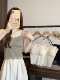 Lace camisole with breast pads for women's summer outer wear 2025 new style tube top and beautiful back bra all-in-one anti-exposure top