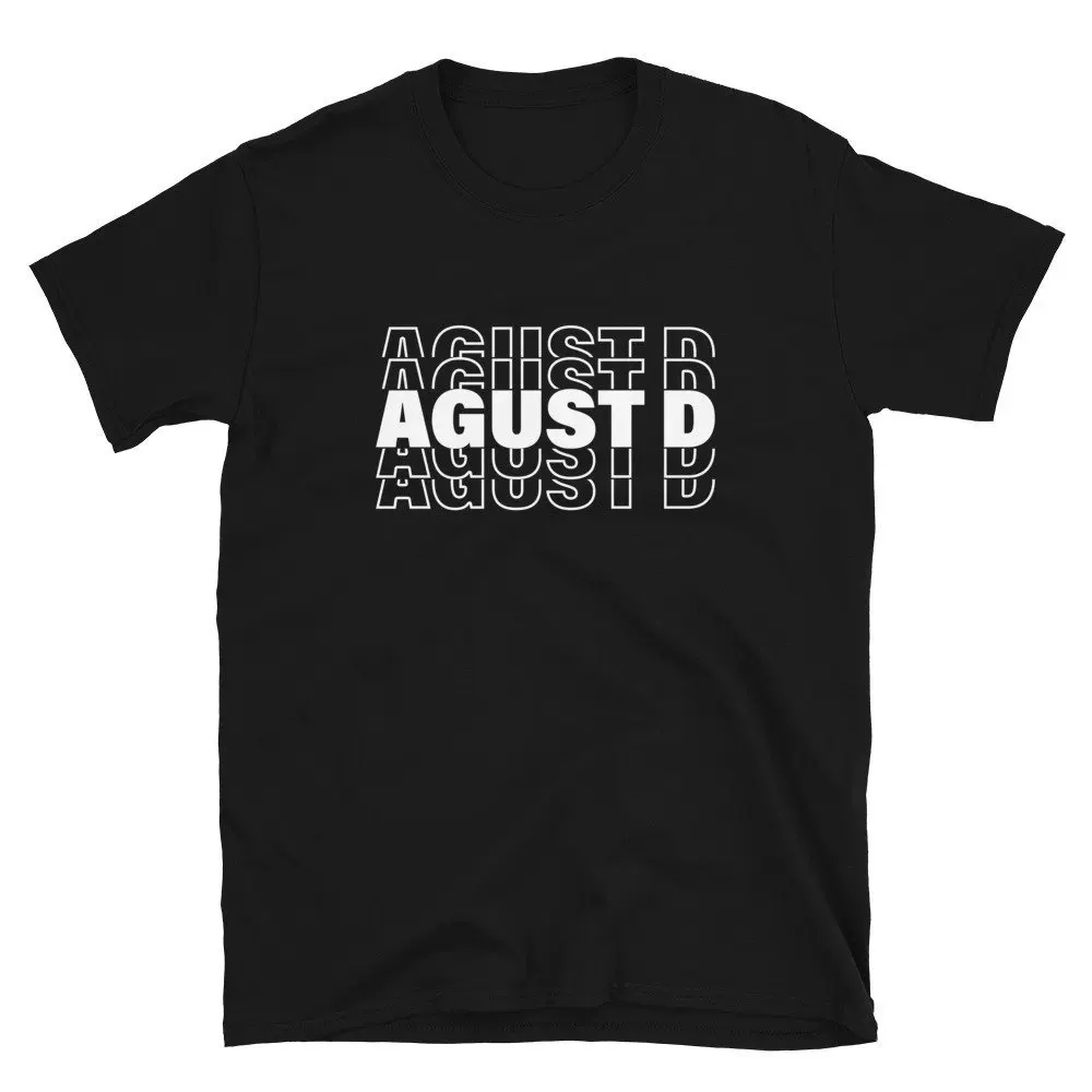 Футболка BTS AGUST D с коротким рукавом (S–4XL), хлопок, принт тур