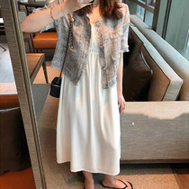 Xiaoxiangfeng maternity summer dress suit fashionable internet celebrity female white moonlight long skirt elegant and versatile suit jacket
