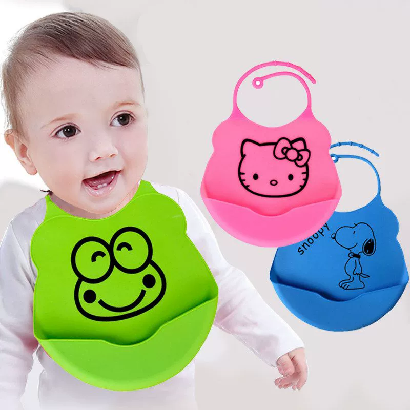 Em bé ăn túi ba chiều silicone không thấm nước bib em bé cung cấp bib nước bọt túi nước bọt khăn gạo bát - Cup / Table ware / mài / Phụ kiện