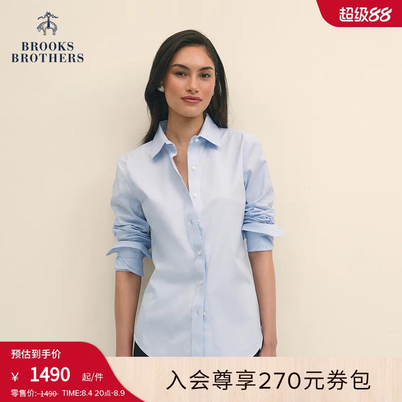 [Easy to Care for] Brooks Brothers Women's Spring Supima Cotton Simple Shirt