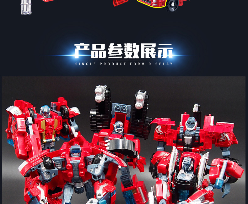 Lu Bawei sẽ khai hỏa chiến tranh sẽ biến đổi đồ chơi mô hình xe cứu hỏa robot hợp kim năm chiếc King Kong - Gundam / Mech Model / Robot / Transformers 	mô hình robot người