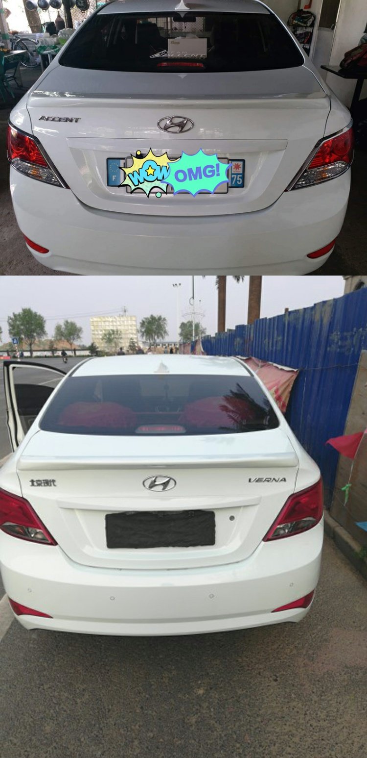 Dành riêng cho 10-16 đuôi xe Hyundai Rena 17-18 mới được sửa đổi bằng đuôi sơn ABS - Sopida trên đuôi gió xe ô tô