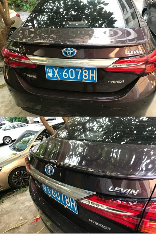 Dành riêng cho 14-17 Corolla mới sửa đổi đuôi Toyota Lei Ling sơn miễn phí đấm đôi áp lực động cơ