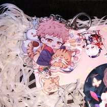 Spell return streamer Five Wufu Black Hui Knotweed Yu Ren Bell webbing Key bag Lanyard Anime peripheral