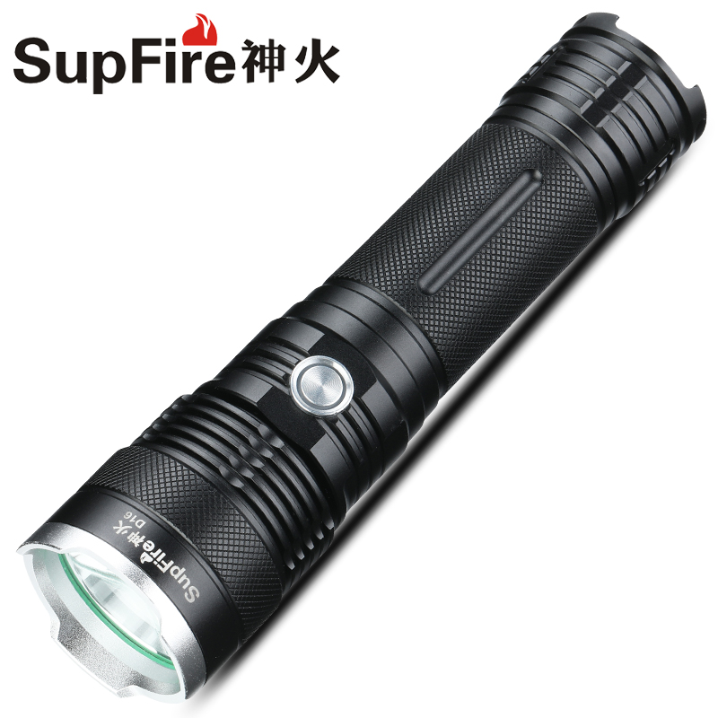 New supfire Shenhuo D16 strong light flashlight 26650 rechargeable LED outdoor light usb long shot