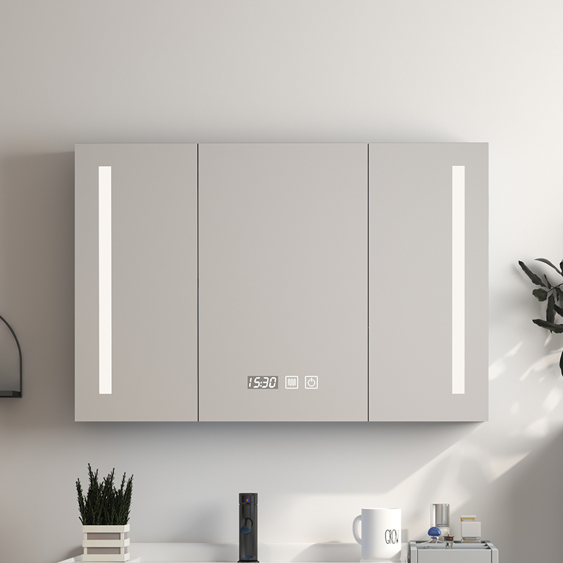 Makeup Room Mirror Cabinet Hanging Wall Style Bathroom Solid Wood Concealed Mirror Cabinet Alone With Light Feng Shui Mirror Shelve Mirror Front Cabinet