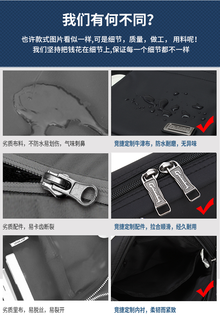 Cặp tài liệu tùy chỉnh cuộc họp gói kinh doanh vải kinh doanh túi đeo vai chéo túi xách nam Oxford vải công việc túi - Túi của con người túi xách lyn