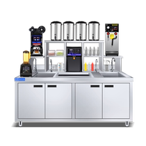 Milk tea shop equipment full set of water bar counter commercial refrigerated freezer workbench hamburger beverage shop console milk tea machine