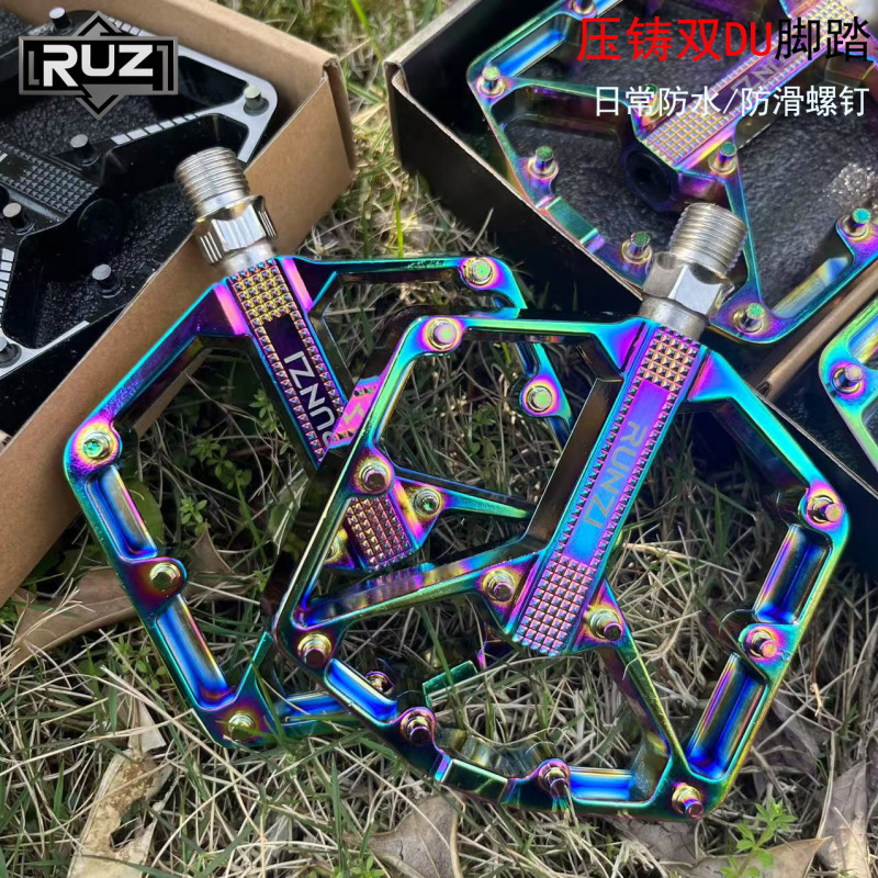 Runzi Mountain Bike Pedals Aluminum Alloy Bearing Pedals Du Pedals Bicycle Accessories Runzi Mountain Bike Pedals Aluminum Alloy Bearing Pedals Du Pedals Bicycle Accessories