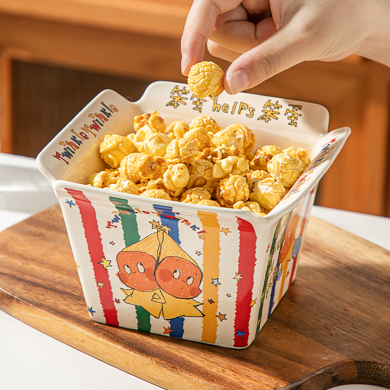 Star People Co-Branded Popcorn Bowl, Instant Noodle Bowl, Fruit Bowl, Large-Capacity Snack Bowl, Creative French Fries, Chicken Leg, Salad Bowl Star People Co-Branded Popcorn Bowl, Instant Noodle Bowl, Fruit Bowl, Large-Capacity Snack Bowl, Creative French Fries, Chicken Leg, Salad Bowl