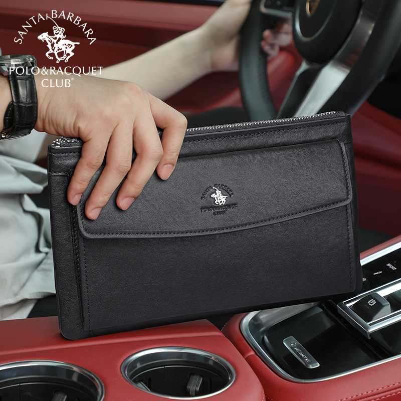 St. Paul's high-end handbag men's leather men's hand holding envelope clutch bag business men's bag 2022 new