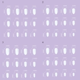 24pcs/Box Fake Nails Tai Chi White и Black Nail закончили