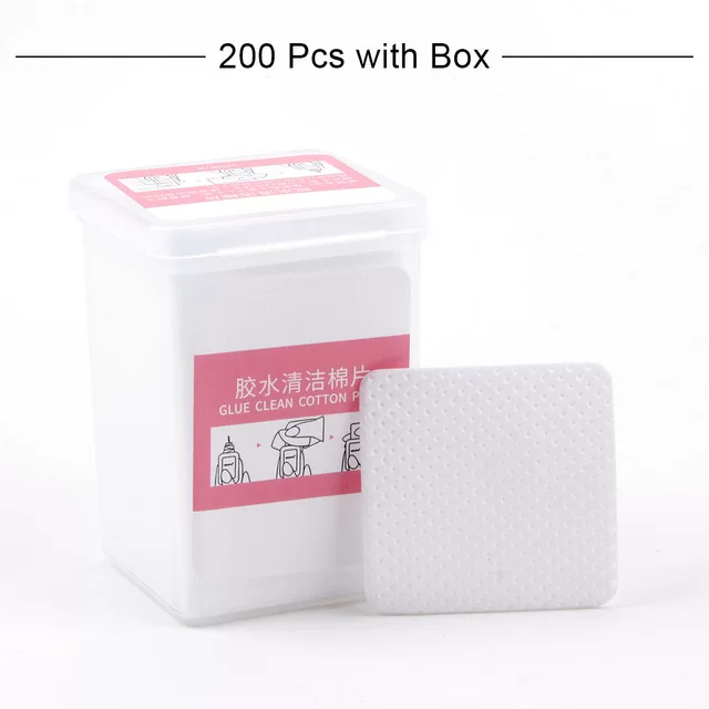 [200/400Pcs П pads remover для клей для наращивания ресниц без ворса]