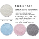 [Reusable Bamboo Makeup Remover Pads 12pcs/Pack Washable Roun]