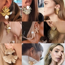 15 15 Style Charming Big Flower Drop Earriings for Geometric Hollowed-out Earrings