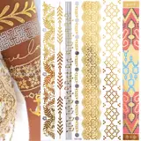 1 листовая вспышка Boho Metallic Gold Peathers Shimmering Jewelle