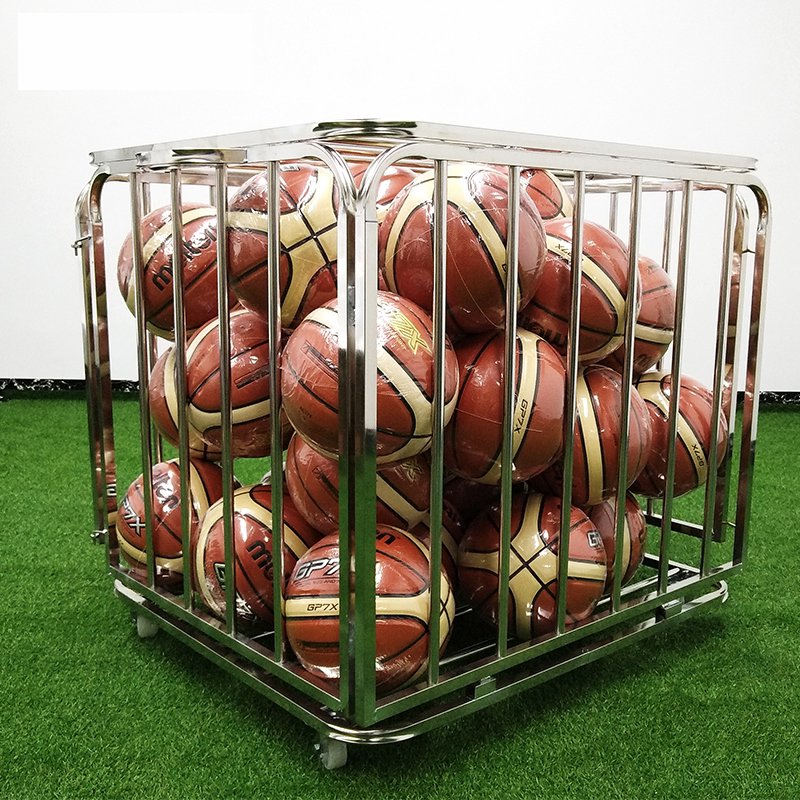 Cart basketball cart ball frame storage basketball cart ball cart ball storage basket basketball kindergarten stainless steel