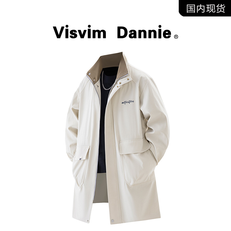 [Brand Clearance Sale] Visvim Dannie Spring and Autumn Mid-Length Trench Coat Plus Size Men's Jacket