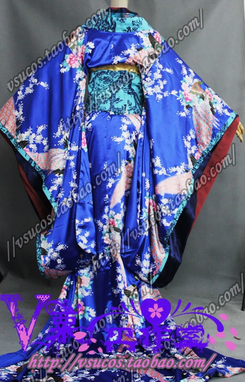 v mille cos Saber phiên bản hoa Fate stay night anime game kimono gió trang phục nữ cosplay - Cosplay