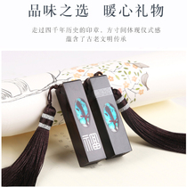 Fetal hair seal umbilical cord seal baby birth fetal hair commemorative medal collection hair navel gift full moon 100 days gift