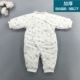 Bộ đồ liền thân cotton cotton cho bé mùa thu đông nam nữ ra ngoài quần áo dày quần áo sơ sinh jumpsuit trẻ em thu đông