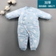 Bộ đồ liền thân cotton cotton cho bé mùa thu đông nam nữ ra ngoài quần áo dày quần áo sơ sinh jumpsuit trẻ em thu đông