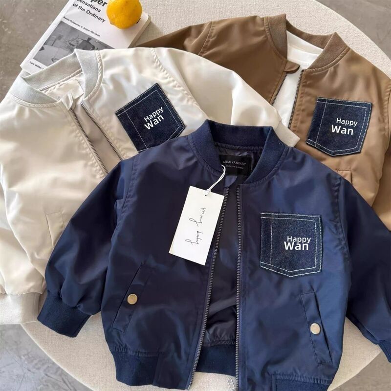 Boys' Jacket 2026 Spring and Autumn New Children's Jacket Baby Casual Trendy Cool Top for Young Children Handsome Baseball Jacket Boys' Jacket 2026 Spring and Autumn New Children's Jacket Baby Casual Trendy Cool Top for Young Children Handsome Baseball Jacket