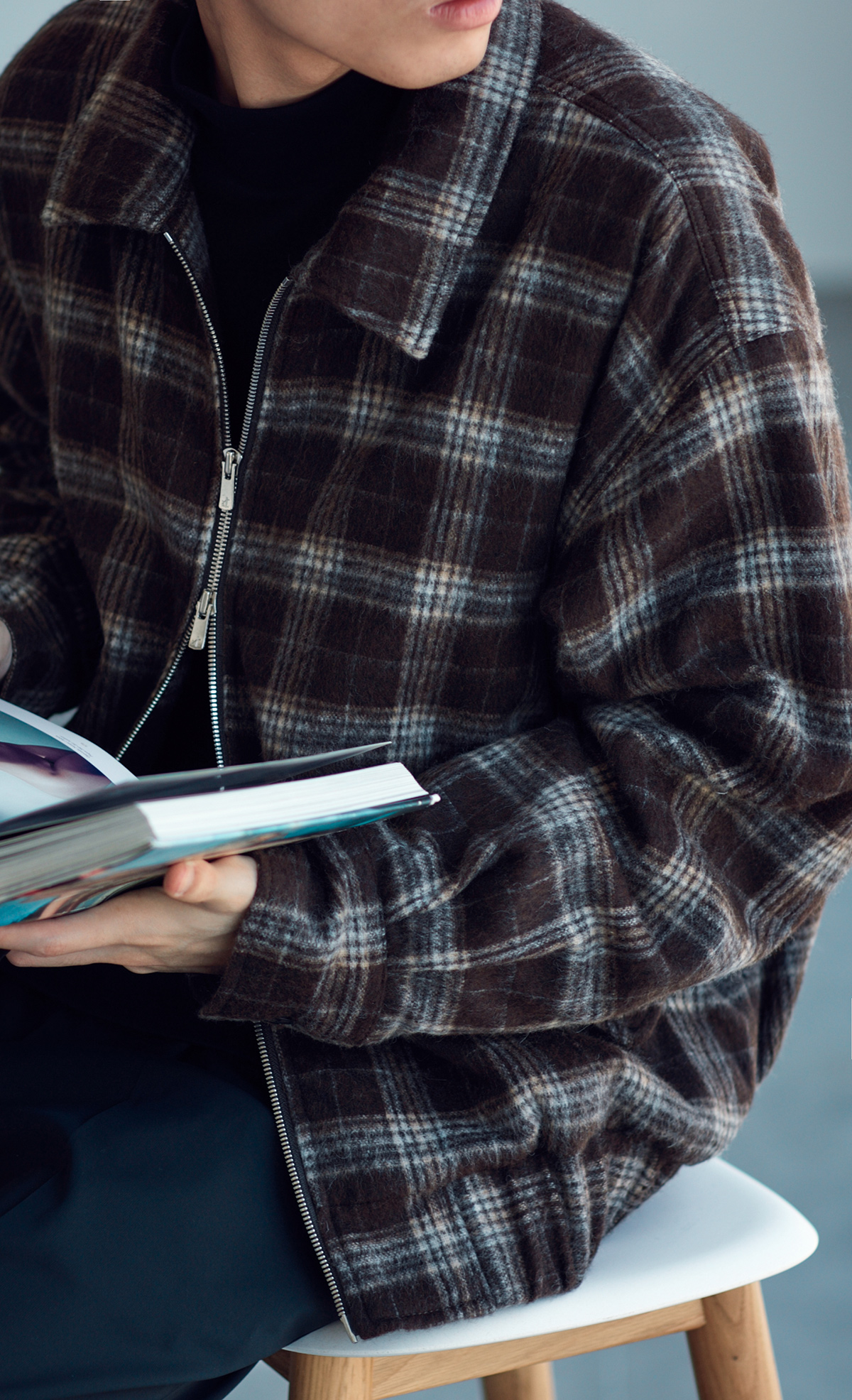 Velvet touch HUMANIMAL 20AW] UK Glinch Fleece, Instyle Harington jacket Plaid jacket