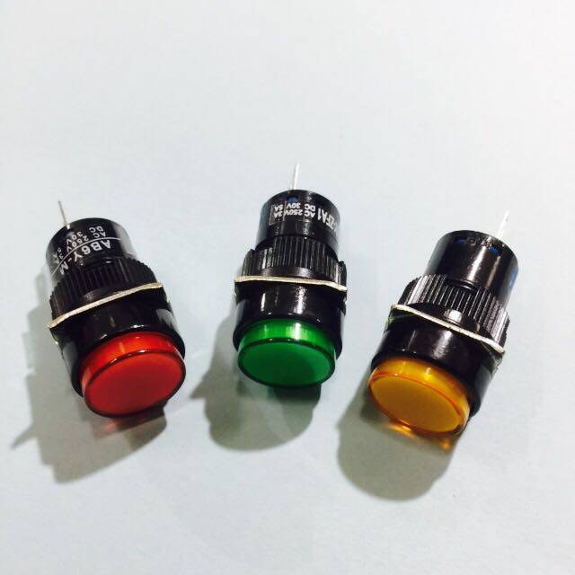 Point motion switch self-reset round flat button button switch LA16-11M AB6Y-M 16mm open and close