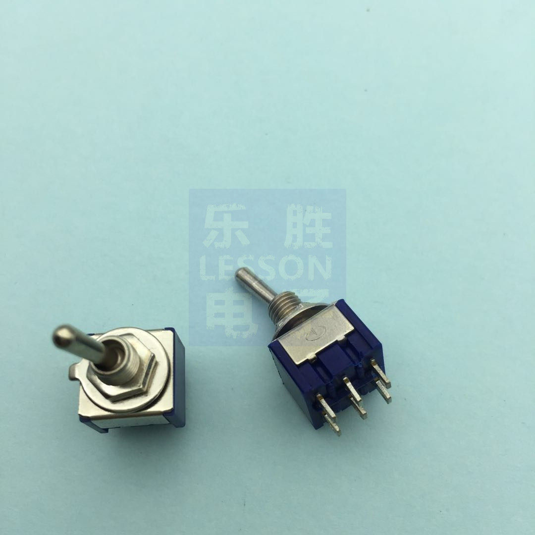 MTS-202 button switch 6A 125V double-joint six legs two legs shake head twist 6 feet 2 button switch