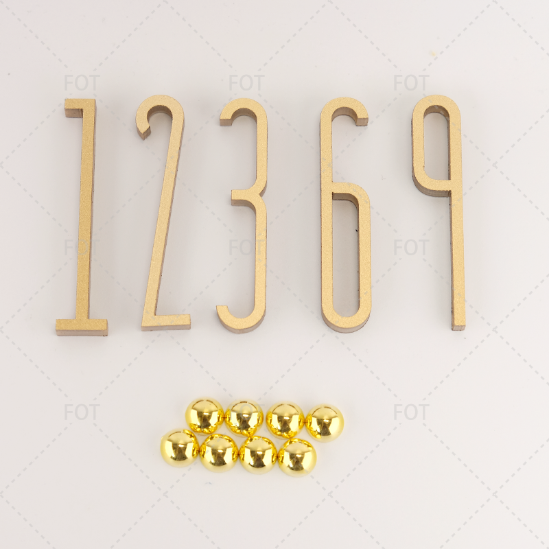 Golden Clock Scale Acrylic Numbers Abs Semi-Circle Beads Antique Style Clock DIY Materials Handmade Wall Clock Accessories