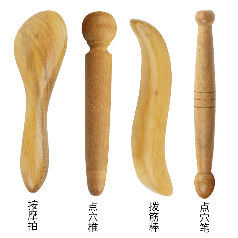 Press the grinder to treat the cervical vertebra artifact to tighten the neck dial plate massage incense wood acupoint pen wooden stick triangular vertebra dial bar