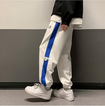 Klein blue pants mens spring ins Han version wave looters 100 hitch-handsome sports casual 90% bunches of leggings