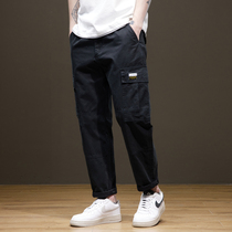 Work Pants Mens Spring 2022 New Day Ensemble Big Code Chubby 90% Pants Boomer Handsome Loose Straight Drum Pants