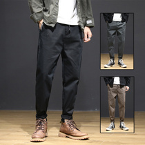 Trousers with Martin boots handsome black loose fat fat plus size casual versatile tooling thick leg pants