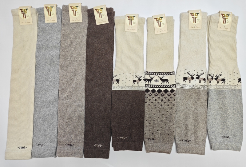 Mongolia Imported Tod Brand 100% Wool Knee Pads, Long Leg Warmers, Base Socks, Winter Warm Knee Pads