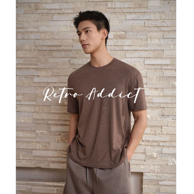 Retro Addict Men's Clothing with a Sense of Breathability, 67% Austrian Tencel Lyocell, 28% Linen, Relaxed Short Sleeves