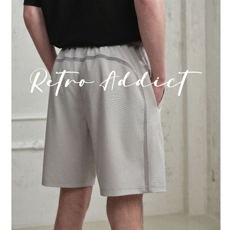 Retro Addict Men's Clothing "Split Shorts" Summer Work Clothing Breathable and Sweat-Wicking Everyday Versatile Elastic Shorts