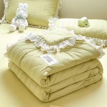 LUXE|Lace seersucker summer quilt four-piece set single and double machine washable non-cotton pure cotton summer quilt air-conditioned quilt