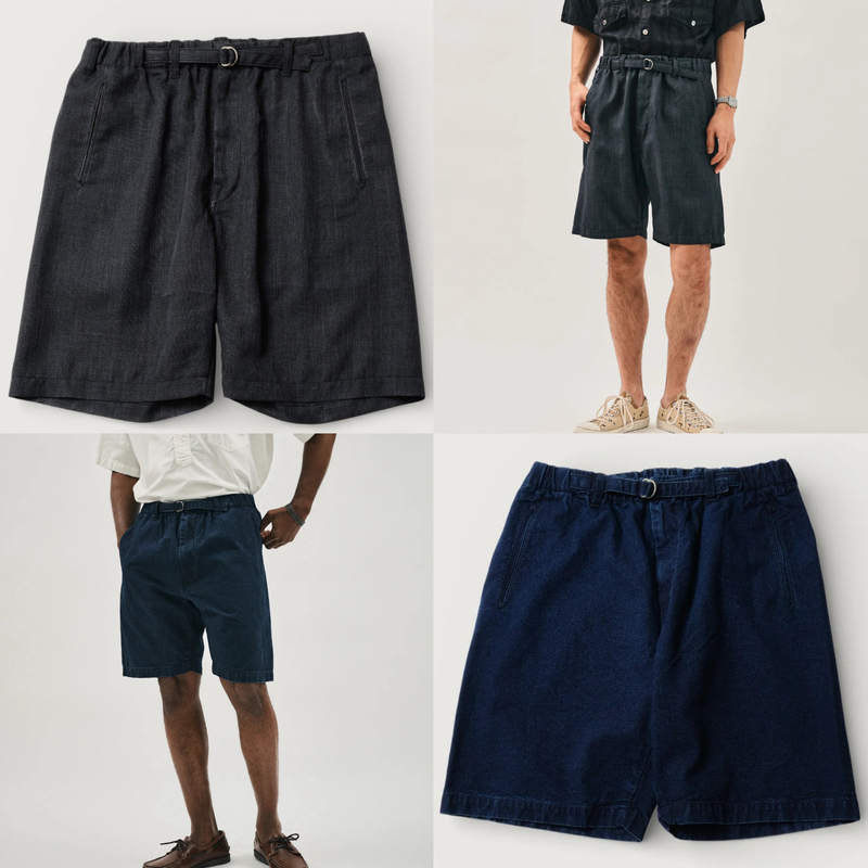 New Product Post O'Alls Japanese Retro Men's Post Coach Shorts Elastic Waist Casual Shorts