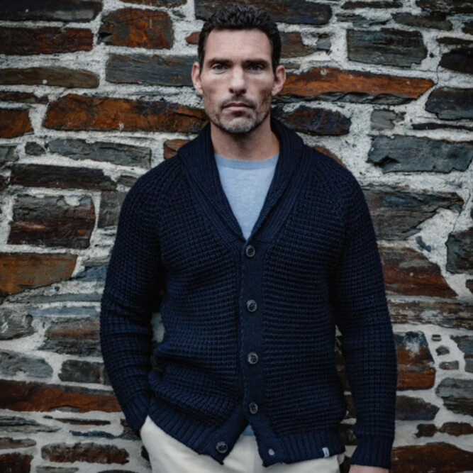 Multi-Color Peregrine British-Made "Venom" Tom Hardy Style Heavy Wool Cardigan Sweater Wc5686