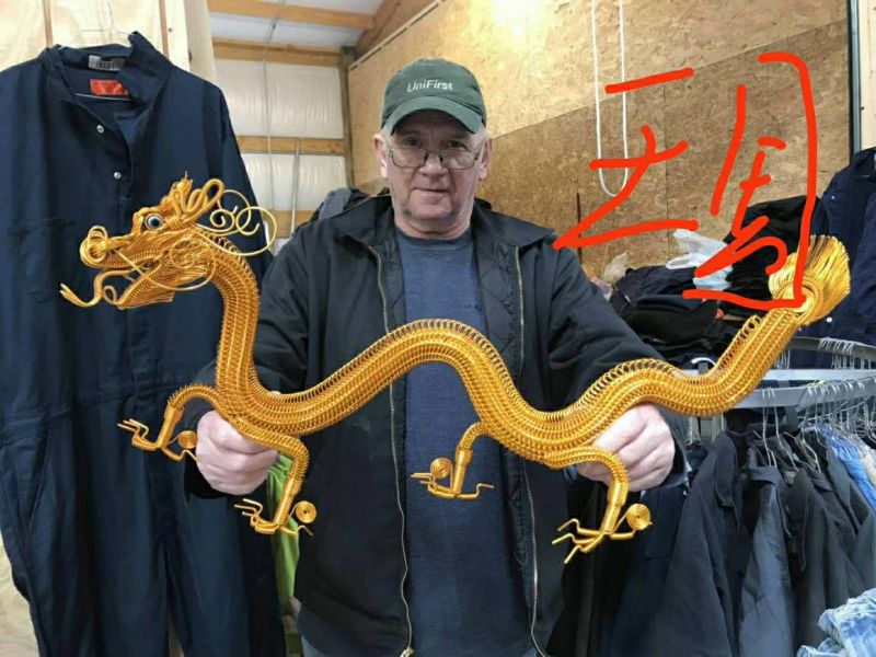 Aluminum wire handmade dragon crafts large 1m fine metal Chinese dragon gifts Zodiac dragon travel Feng Shui ornaments